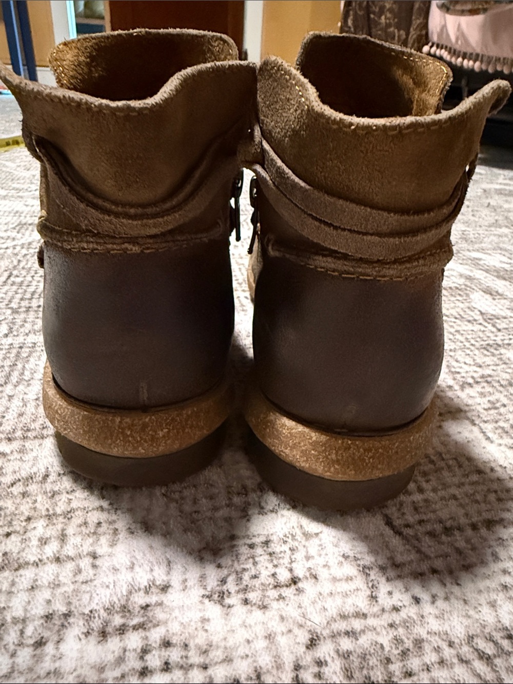 Born Women’s Brown Suede Chukka Boots with Side Zip - Picture 2 of 8
